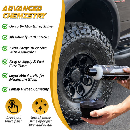 Acrylic Tire Protectant - Semi Permanent Tire Shine - APEX Auto Products